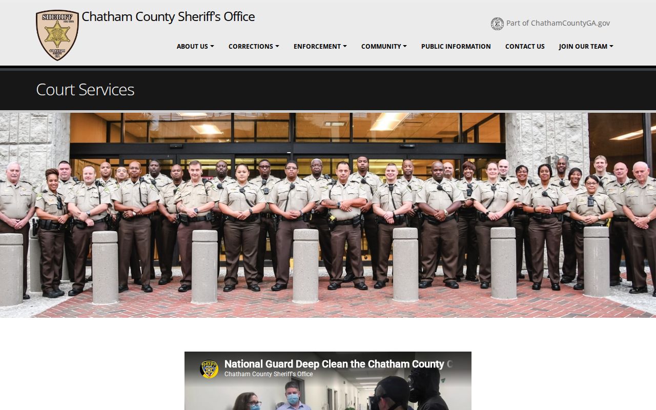 Chatham County warrant records court services page